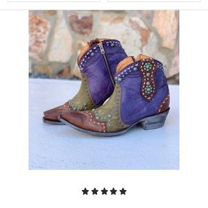 Old Gringo Cherrie Green Violet Brass boots